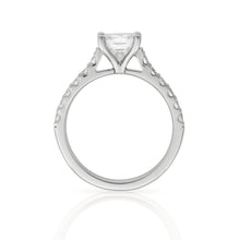 Load image into Gallery viewer, Princess Cut Engagement Ring - Diamond Shoulders
