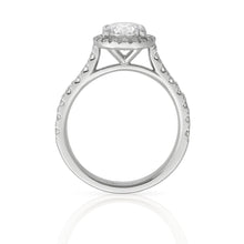 Load image into Gallery viewer, Oval Cut Engagement Ring - Halo &amp; Diamond Shoulders
