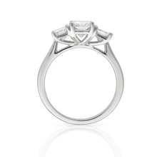 Load image into Gallery viewer, Platinum Radiant Three Stone Ring 2.01ct
