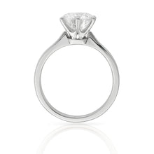 Load image into Gallery viewer, Platinum Engagement Ring 0.76ct Round Brilliant Cut - 6 Claw Setting
