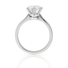 Load image into Gallery viewer, Platinum Engagement Ring 1.01ct Round Brilliant Cut - 6 Claw Setting
