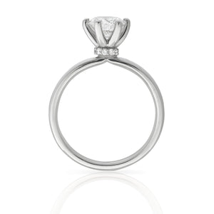 Platinum Engagement Ring 0.55ct Round Brilliant Cut - Hidden Halo