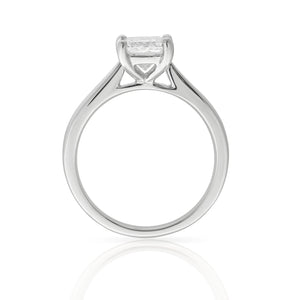 Platinum Engagement Ring 0.70ct Princess Cut