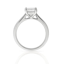 Load image into Gallery viewer, Platinum Engagement Ring 1.00ct Princess Cut

