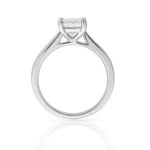 Platinum Engagement Ring 1.00ct Princess Cut