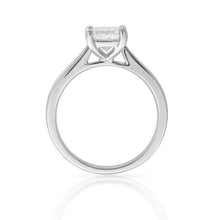Load image into Gallery viewer, Platinum Engagement Ring 0.91ct Princess Cut
