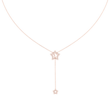 Load image into Gallery viewer, Star Diamond Drop Necklace set in 18ct Gold
