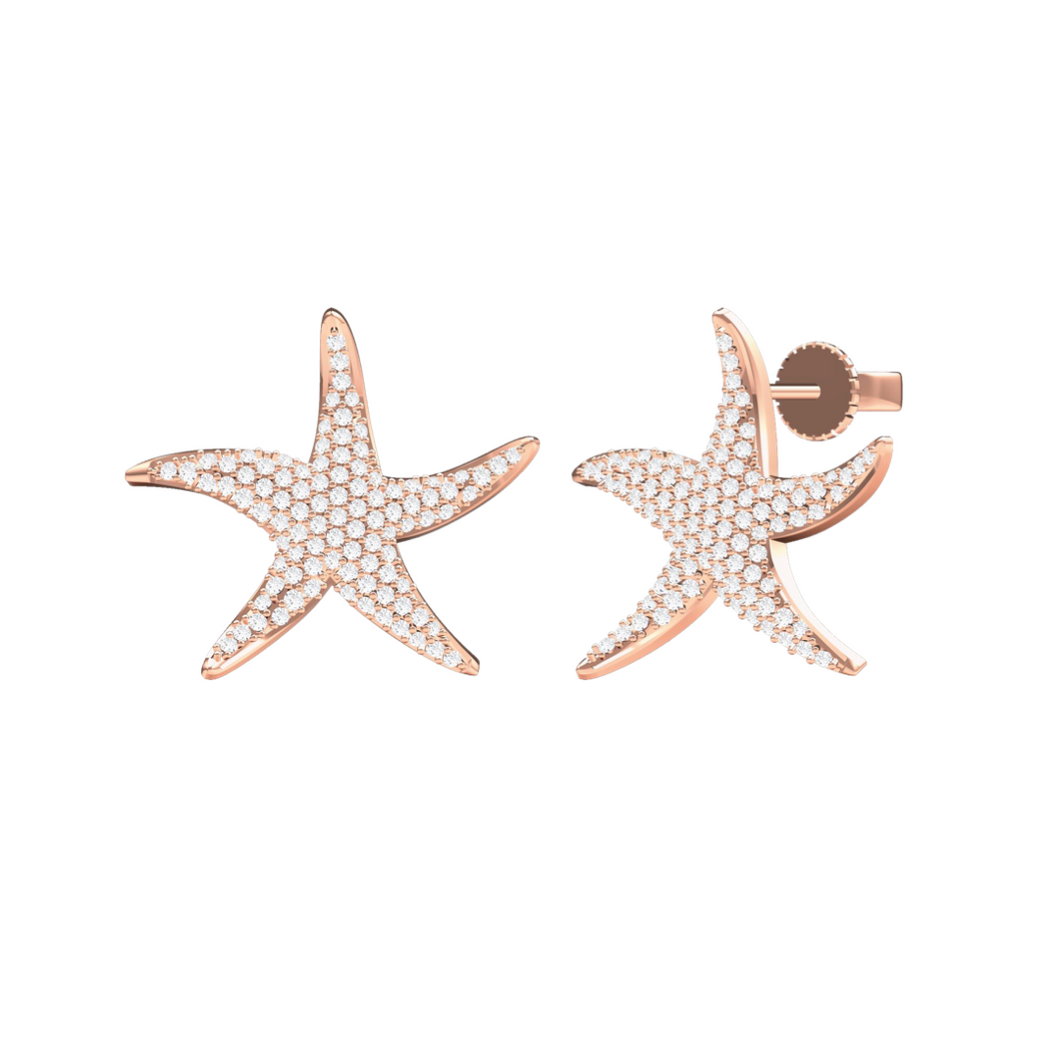 Starfish Diamond Earrings 0.69ct set in 18ct Gold