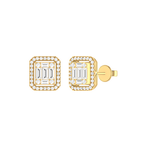 Diamond Baguette Earrings set in 18ct Gold