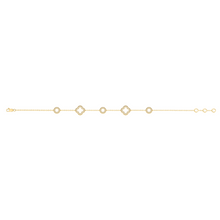 Load image into Gallery viewer, Clover Diamond Bracelet set in 9ct Gold

