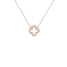 Load image into Gallery viewer, Clover Diamond Necklace 0.05ct set in 18ct Gold
