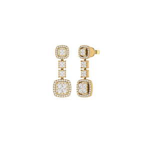 Fancy Drop Earrings 1.21ct set in 18ct Gold