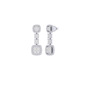 Fancy Drop Earrings 1.21ct set in 18ct Gold