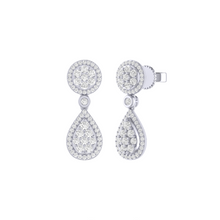 Load image into Gallery viewer, Fancy Pear Drop Diamond Earrings 0.78ct set in 18ct Gold
