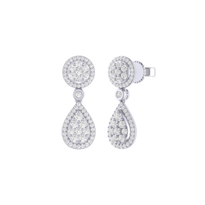 Fancy Pear Drop Diamond Earrings 0.78ct set in 18ct Gold