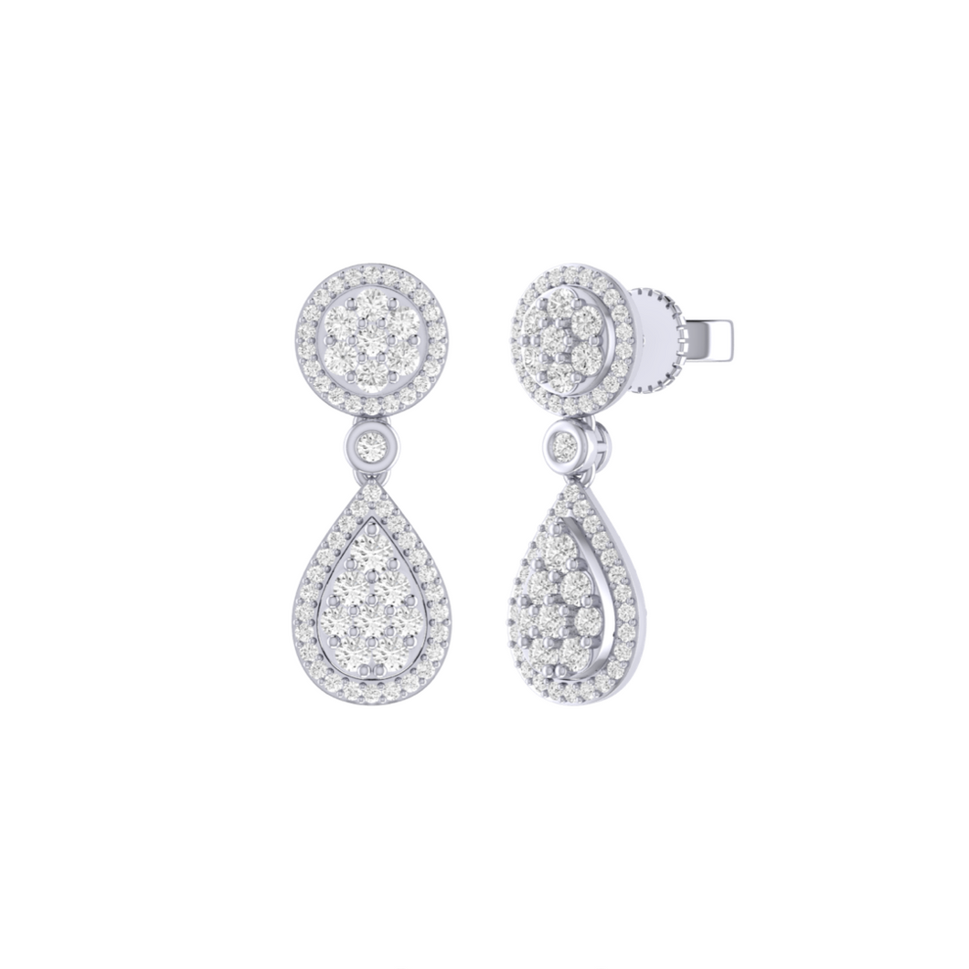Fancy Pear Drop Diamond Earrings 0.78ct set in 18ct Gold