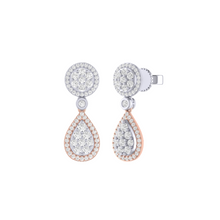 Load image into Gallery viewer, Fancy Pear Drop Diamond Earrings 0.78ct set in 18ct Gold
