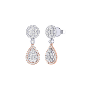 Fancy Pear Drop Diamond Earrings 0.78ct set in 18ct Gold