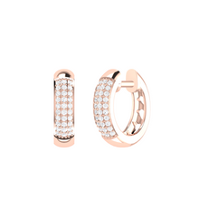 Load image into Gallery viewer, Pave Diamond Huggie Earrings 0.25ct set in 18ct Gold
