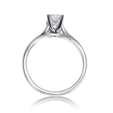 Load image into Gallery viewer, Emerald Cut Engagement Ring - 4 Claw Cathedral Setting
