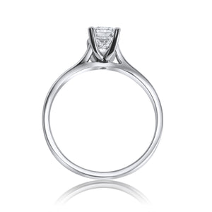 Platinum Engagement Ring 1.00ct Emerald Cut