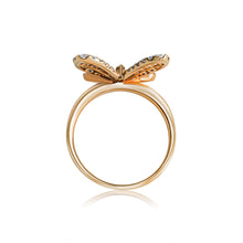 Load image into Gallery viewer, Sapphire Rainbow Butterfly Dress Ring 0.90ct set in 18ct Rose Gold
