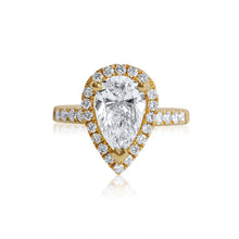Load image into Gallery viewer, 18ct Yellow Gold Engagement Ring 2.48ct - Pear Cut Halo
