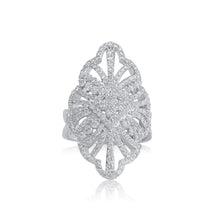 Load image into Gallery viewer, 18ct White Gold Long Fancy Diamond Dress Ring 1.49ct
