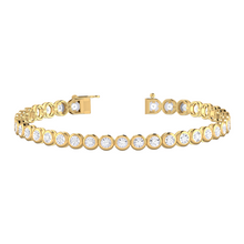 Load image into Gallery viewer, Diamond Rub Over Tennis Bracelet 2.06ct set in 18ct Gold
