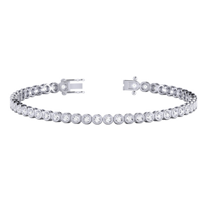 Diamond Rub Over Tennis Bracelet 0.83ct set in 18ct Gold
