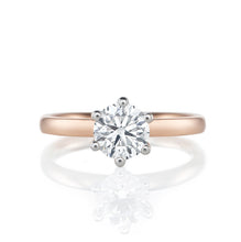 Load image into Gallery viewer, Platinum Engagement Ring 0.33ct Round Brilliant Cut - Hidden Halo
