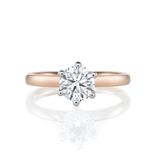 Platinum Engagement Ring 0.33ct Round Brilliant Cut - Hidden Halo