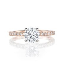Load image into Gallery viewer, 18ct Rose Gold Engagement Ring 1.29ct Round Brilliant Cut - High Setting
