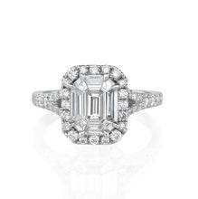 Load image into Gallery viewer, Diamond Baguette Art Deco Dress Ring 1.08ct in 18ct White Gold
