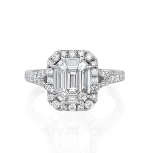 Diamond Baguette Art Deco Dress Ring 1.08ct in 18ct White Gold