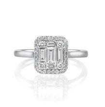 Load image into Gallery viewer, Diamond Baguette Dress Ring 0.75ct in 18ct White Gold
